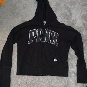 black vs pink zip up